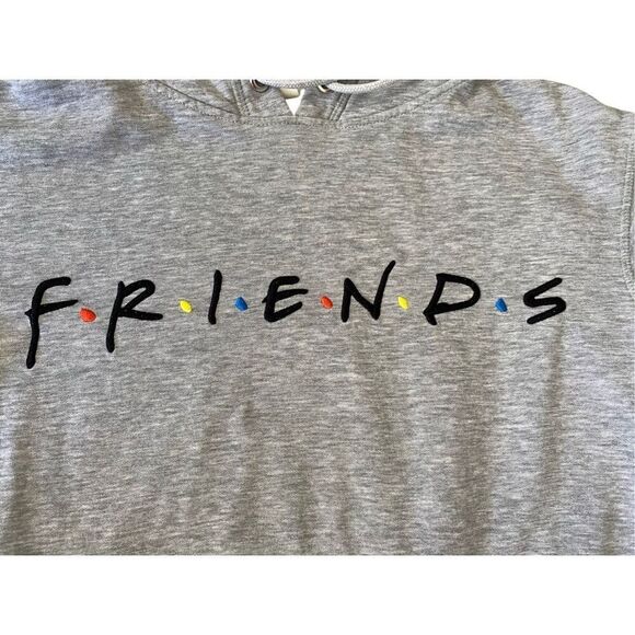 Warner Bros Friends Pullover Hooded Sweatshirt Hoodie School Tv Show Embroidered - Picture 5 of 14